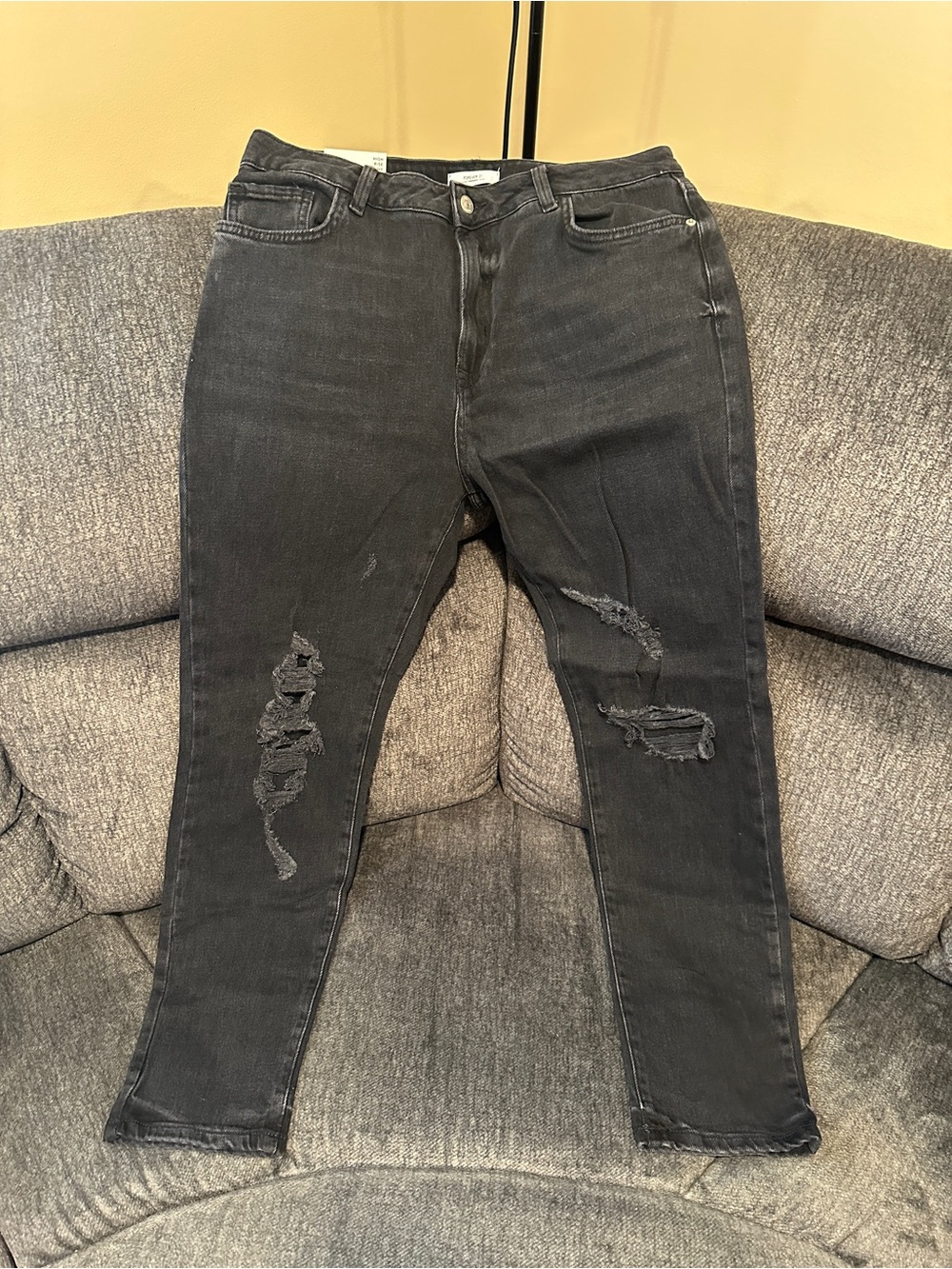 Forever 21 High Waisted Ripped Jeans